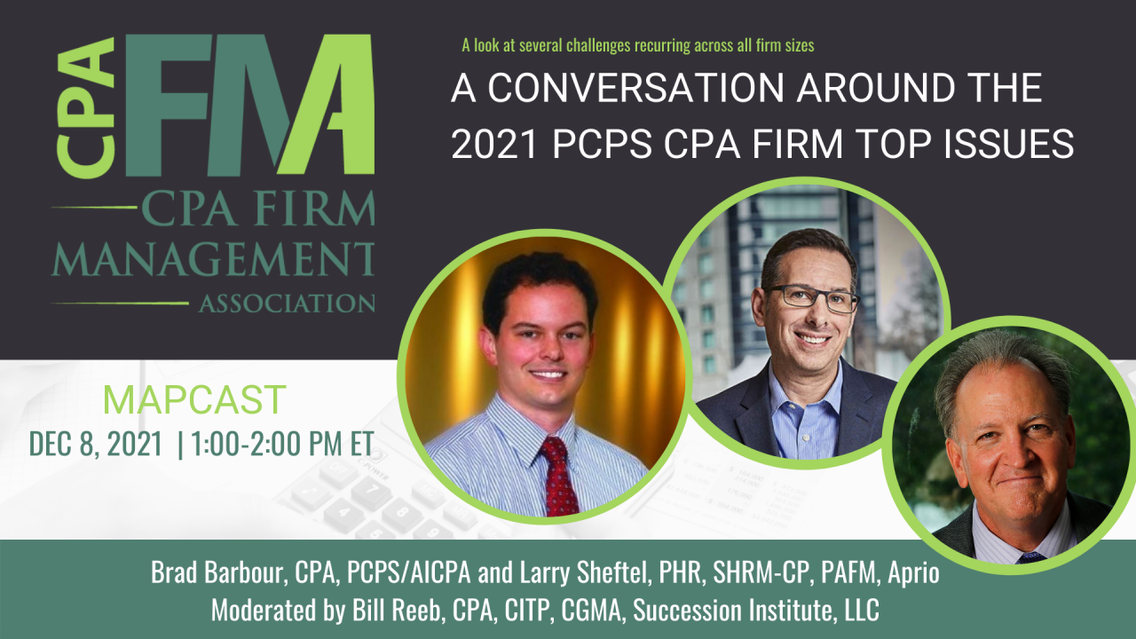 A Conversation Around the 2021 PCPS CPA Firm Top Issues