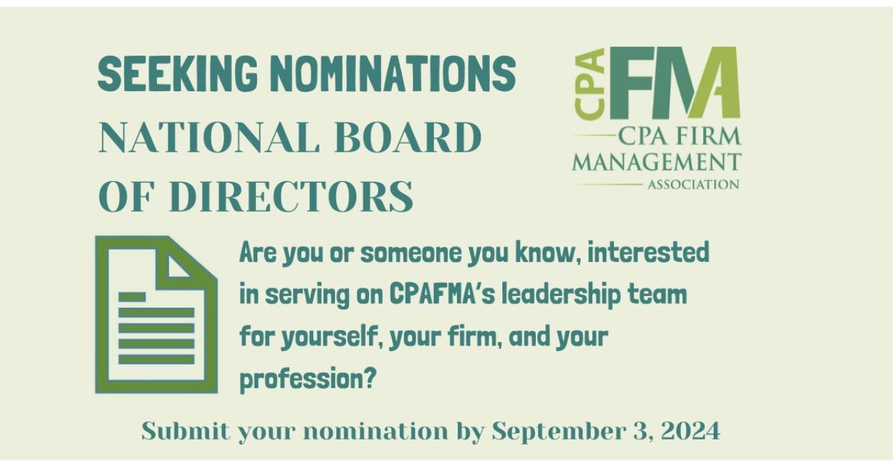 CPAFMA Seeking Board of Director Candidates