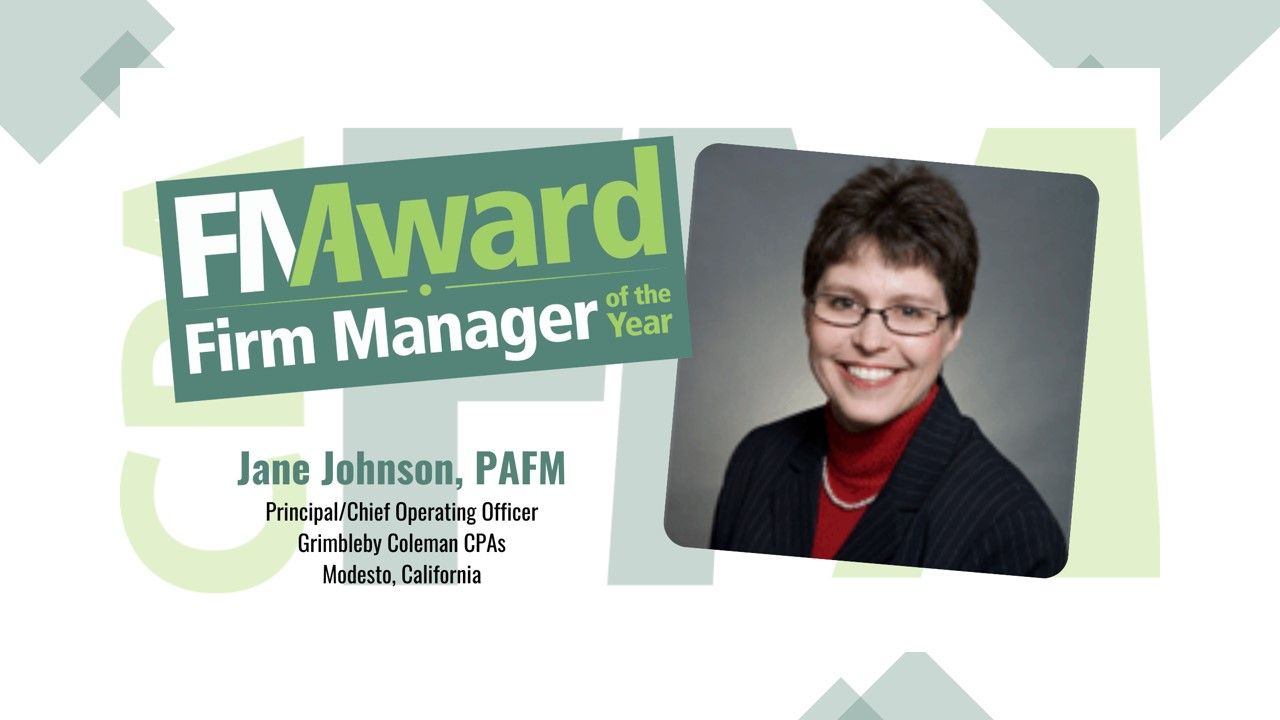CPAFMA Announces 2021 Firm Manager of the Year