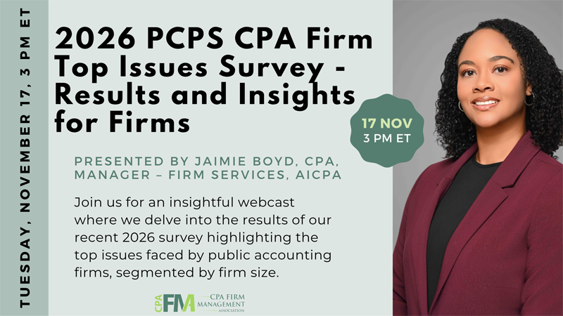2026 PCPS CPA Firm Top Issues Survey - Results and Insights for Firms