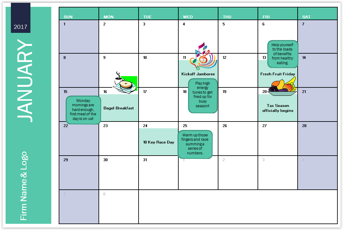 PCPS 2017 Busy Season Fun Calendar